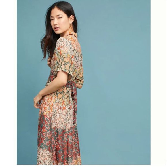 Anthropologie Dresses & Skirts - Printed Silk Maxi Dress by Moulinette Soeurs from Anthropologie - Size 4 - NWT